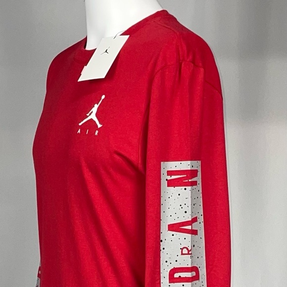 Air Jordan Longsleeved Cement Red New with Tags Small Bred Retro Shirt - Picture 4 of 9